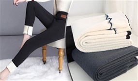 Pair of Thick Plush Leggings - UK Sizes