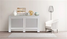 Copenhagen Radiator Covers with Cross Pattern - Express Delivery