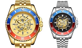 Anthony James Skeleton Sports Limited Edition Watch in Steel or Gold