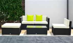 4 Seater Modular Rattan Sofa Set - 3 Colours