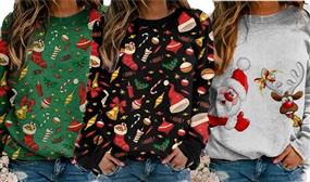 Women's Crewneck Christmas Jumper in 3 Colours