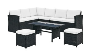 8 Seater Rattan Corner Group Sofa Set with Cover - 2 Colours