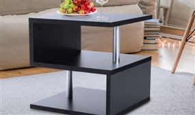 Stylish Side Coffee Table in Black or White