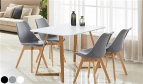 Set of 4 Jenson Tulip Style Dining Chairs