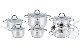 Herenthal 10 or 12 Piece Stainless Steel Cookware Set