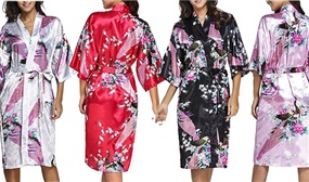 Silk Style Kimono Robe: UK Size 10-22