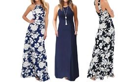 Women's Boho Style Maxi Dress - UK 8-16