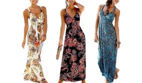 Athena Paisley Print Maxi Dresses