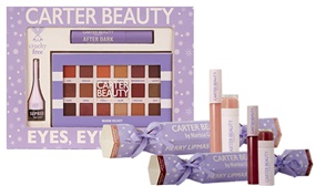 Carter Beauty Ultimate Christmas Bundle - Eyeshadow Palette, Mascara & Lip Duo Crackers