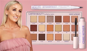 Carter Beauty Cosmetics Eyeshadow Palette, Liquid Eyeliner and Mascara Bundle