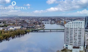 1, 2 or 3 Nights Summer B&B Stay for 2 People with Extras at the Clayton Hotel Limerick City 