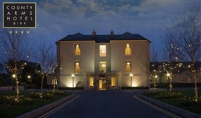 1, 2 or 3 Nights B&B, Main Course with Prosecco, Late Checkout & More at County Arms Hotel, Offaly