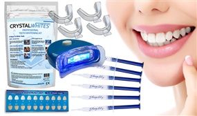 Crystal Whites Platinum Teeth Whitening Kit with 6 Gels