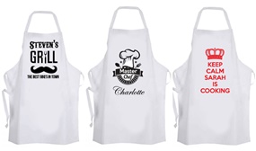 Personalised Adult Kitchen Aprons - 19 Unique Styles 