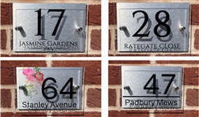 Personalised Double Panel House Signs - 7 Styles