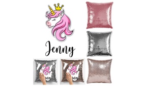 Personalised Sequin Magic Cushions - 10 Unique Styles