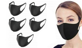 Black 3 Layer Reusable Face Masks - 1, 2, 4 or 10