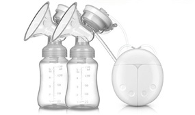 Electric Double Breast Pump with 2 Bottles