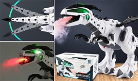 Robot Dinosaur Raptor- Sprays Steam Fire Breath