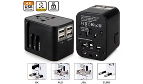 Universal Travel Adapter with Multiple USB Ports