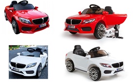 BMW Style Coupe 12V Electric Ride On Car - Red or White. Ages 2-5 Years