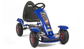 Large Rubber Wheel Go Kart in 3 Colours: Age 4- 9 years