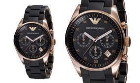 Mens Emporio Armani AR5905 Black Chronograph Mens Watch