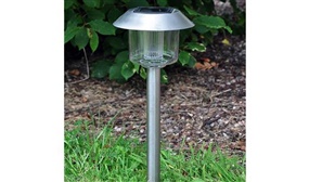 Dusk Till Dawn Stainless Steel Solar Powered Outdoor Garden LED lantern - 4 Pack