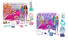 Barbie Colour Reveal + Surprises Dolls - Includes Doll, Dog, Slime Case, DIY Charm Bracelet. Amazing