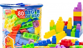 Big Bag of Kids Building Blocks (80Pc)