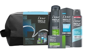 Dove Men Daily Care Body & Bath Essentials 4pcs Gift Set For Men with Wash Bag