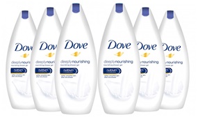 6 Packs of Dove Body Wash And Shower Gel