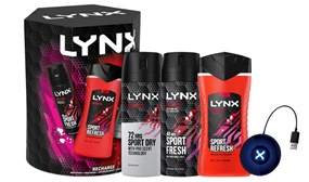 Lynx Recharge Sport Fresh 3pcs Gift Set For Men with Wireless Charging Pad