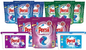 3 Pack Persil Power Caps with Non-Bio, Bio and Colour Options