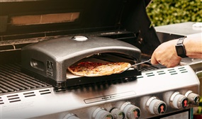 Haven Mini Outdoor BBQ Pizza Oven with Ceramic Pizza Stone and Built-in Thermometer