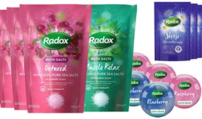 Pack of 6 or 12 Radox Bath Salts and Bath Bombs with Various Options