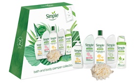 5 pcs Gift Set: Simple Kind to Skin Bath & Body Pamper Collection