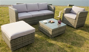 5, 6 or 7 Seater Rattan Furniture Set with Rain Cover
