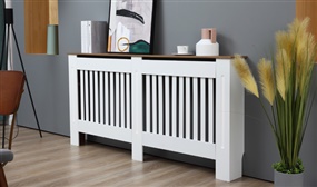 EXPRESS DELIVERY: Vertical Slat Radiator Covers in 2 Colours