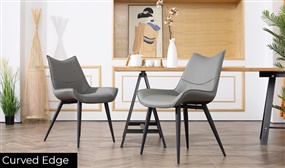 Set of 2 PU Leather Dining Chairs in 2 Styles