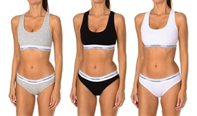 Calvin Klein Modern Cotton Bralette Top and Briefs Set - 3 Colours