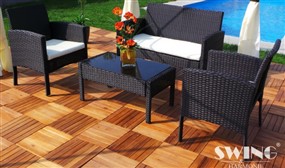 4 or 6 Seater Swing & Harmonie® Rattan Garden Furniture from €179.99 - 3 colours