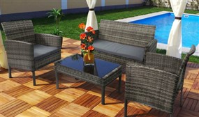 END OF SEASON SALE: 4 Seater Swing & Harmonie® Rio Rattan Garden Furniture in 3 Colours