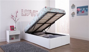 Leather Ottoman Storage Beds with Mattress Option