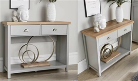 Modern Grey & Oak Avon Console Table