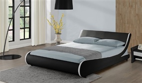 Double or King Galactic Faux Leather Bed in Multiple Colours 