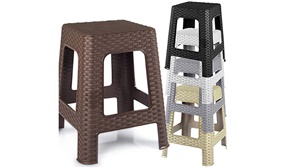 Large Rattan Style Stool in 5 Colours