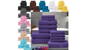 Luxury 6 or 12 Piece Cotton Towel Bale in 12 Colours