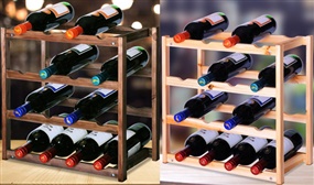 Wooden Wine Racks in 2 Sizes & 2 Colours 