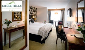 1, 2 or 3 Nights B&B, Room Upgrade, Wine when dining, & More at the 4-Star Greenhills Hotel